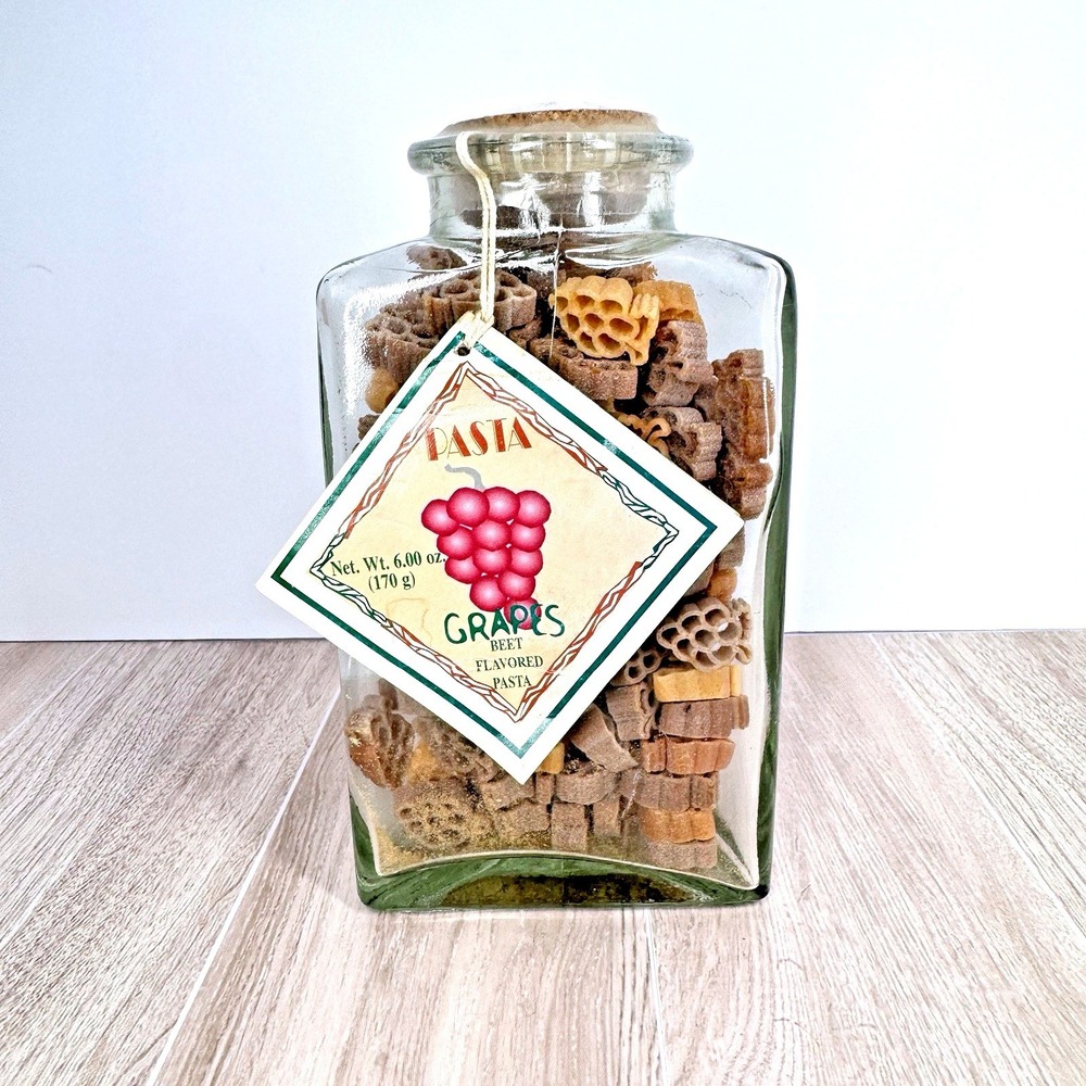 Vintage Grapes Pasta Decorative Kitchen Jar Novelty Pasta Food Decor